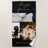 いつだって & 永遠に モダンな写真 コラージュ ビーチタオル (正面)