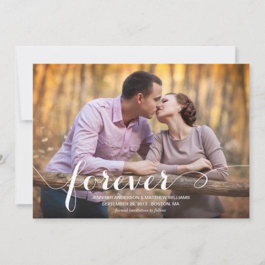 いつだって & 永遠に | 結婚式日程のお知らせ セーブザデート (正面)