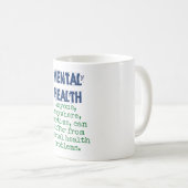 いつでもどこでも誰でも – Mental Health引用文 コーヒーマグカップ (正面右)