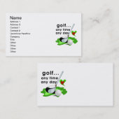 いつでもゴルフ日のTシャツおよびギフト 名刺 (正面/裏面)