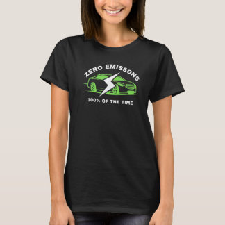 いつでもゼロエミッション 100% EV 電気自動車 Tシャツ