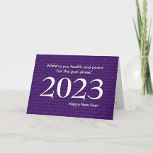 いつでも使える紫色の手旗信号 HAPPY NEW YEAR 2023