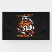 いつでも好きな時に私のバスケットボールのスキルをテストできる 横断幕 (横)