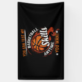 いつでも好きな時に私のバスケットボールのスキルをテストできる 横断幕 (縦)