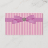 いつでも明るいピンクのストライプな優雅 名刺 (裏面)