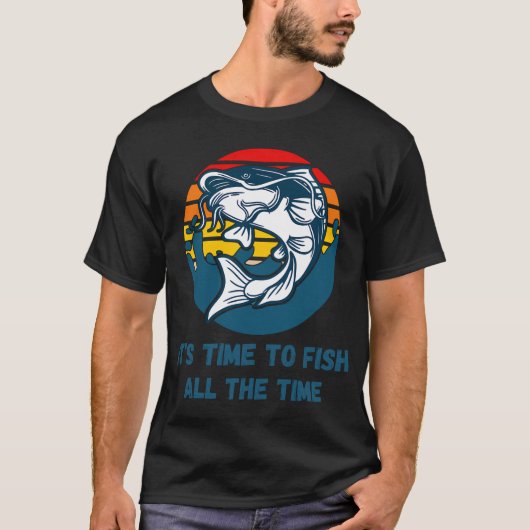 いつでも釣りをする時間 Tシャツ (正面)