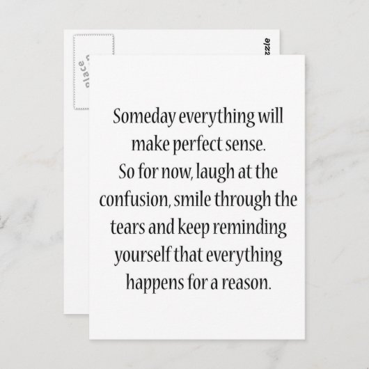 いつの日か全てが完璧に理にかなっている ポストカード (正面/裏面)