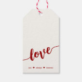 「いつまでもずっと愛してる」 ギフトタグ (正面)