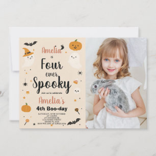 いつまでもスプーキーな子供のハロウィン誕生日招待状 招待状