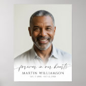 いつまでも心の中に　フォト　モダンスクリプト　メモリアル ポスター (正面)