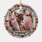 いつまでも心の中に - ペットの写真 メモリアル wreath セラミックオーナメント (裏面)