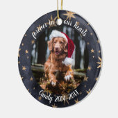 いつまでも心の中に | 写真ペットメモリアルスターズ セラミックオーナメント (左)