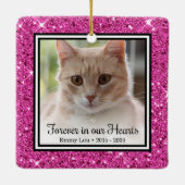 いつまでも心の中に 猫のメモリアル セラミックオーナメント (裏面)