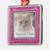 いつまでも心の中に 猫のメモリアル メタルオーナメント (左)