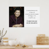 いつまでも心の中に 現代のオーダーメイド写真記念 ポスター (キッチン)