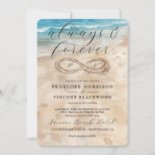 いつまでも永遠にビーチウェディング招待状 招待状 (正面)