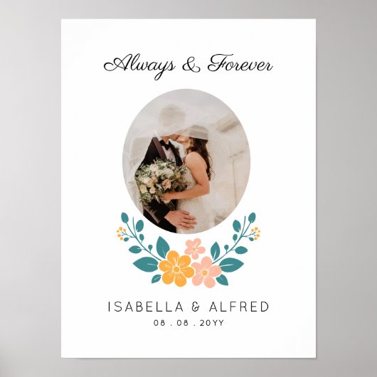 いつまでも永遠に カスタム写真＆テキスト ポスター (正面)