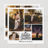 いつまでも永遠に 5枚の写真のコラージュ バレンタイン シーズンカード (正面/裏面)