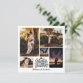 いつまでも永遠に 5枚の写真のコラージュ バレンタイン シーズンカード (スタンド正面)