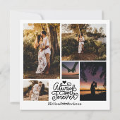 いつまでも永遠に 5枚の写真のコラージュ バレンタイン シーズンカード (裏面)