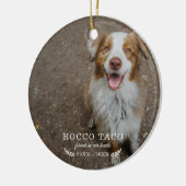 いつまでも私たちの心の中に | ペットの写真を使ったメモリアル セラミックオーナメント (左)