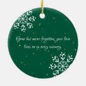 いつまでも私たちの心の中に | ペットの写真を使ったメモリアル セラミックオーナメント (裏面)