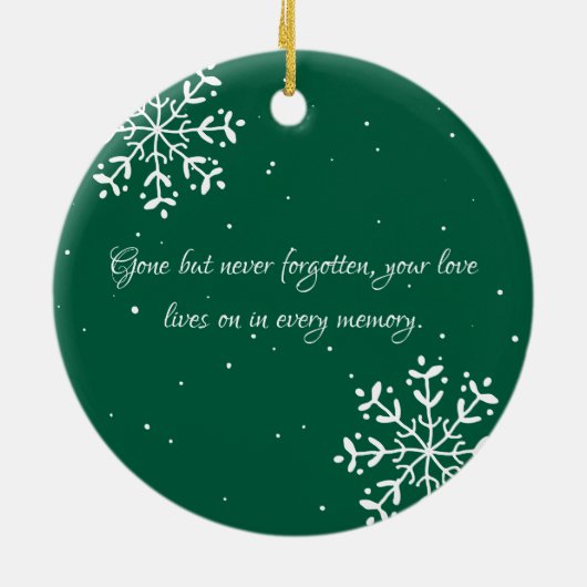 いつまでも私たちの心の中に | ペットの写真を使ったメモリアル セラミックオーナメント (裏面)