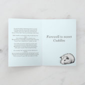 いつまでも私たちの心の中に: モルモットの追悼カード カード (内部)