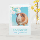 いつまでも私たちの心の中に: モルモットの追悼カード カード (黄色い花)