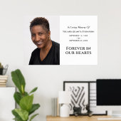 いつまでも私たちの心の中に 現代のメモリアル オーダーメイド フォト ポスター (ホームオフィス)