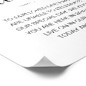 いつまでも私たちの心の中に　結婚記念 ポスター (角)