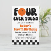 いつまでも若くてレトロな少年 4歳の誕生日 招待状 (スタンド正面)