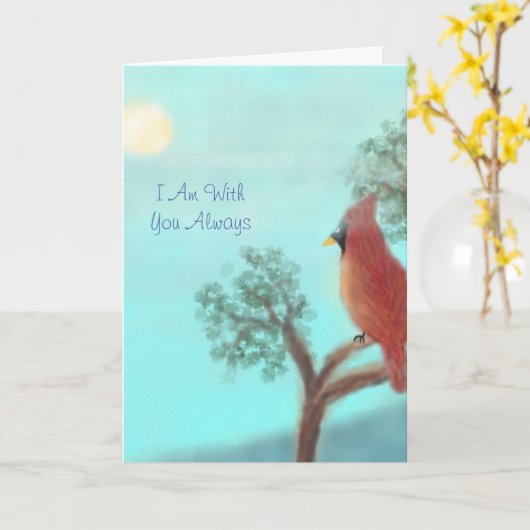 「いつもあなたと一緒」標準をパーソナライズ カード (黄色い花)