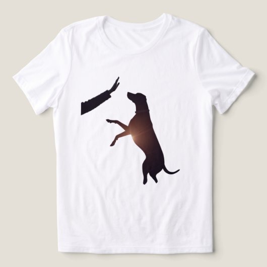 「いつもあなたと - 犬と人の絆」 トライブレンドＴシャツ (デザイン正面)