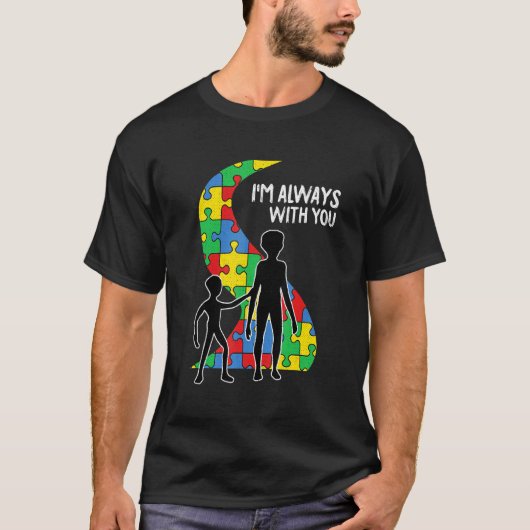 いつもあなたと 自閉症 エイリアン パパ エイリアン Tシャツ (正面)