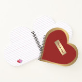 いつもありがとう永遠に金ゴールド銘板ハート ノートブック (内部)