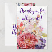 「いつもありがとう!」カード 招待状 (正面/裏面)