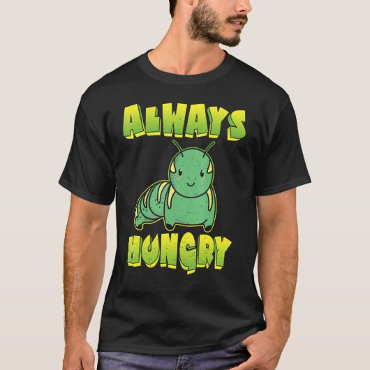 いつもお腹がすいているキャタピラー Tシャツ (正面)