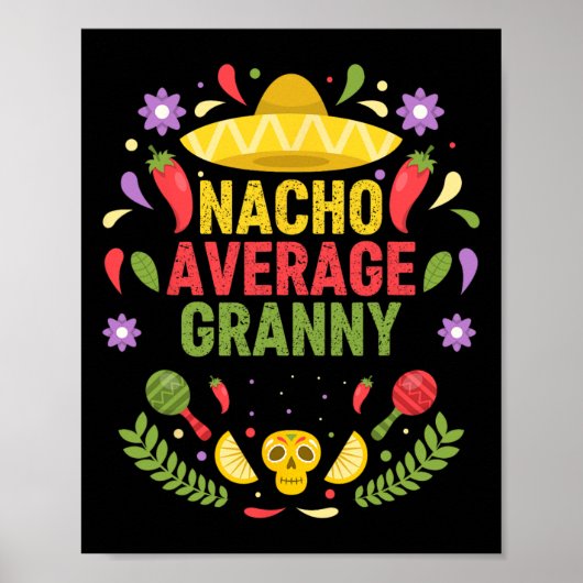 いつものおばあちゃんじゃないナチョス Cinco De Mayo ポスター (正面)