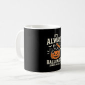 いつものハロウィン 黒猫カボチャデザイン コーヒーマグカップ (正面左)
