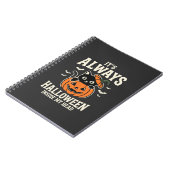 いつものハロウィン 黒猫パンプキンデザイン ノートブック (左側)