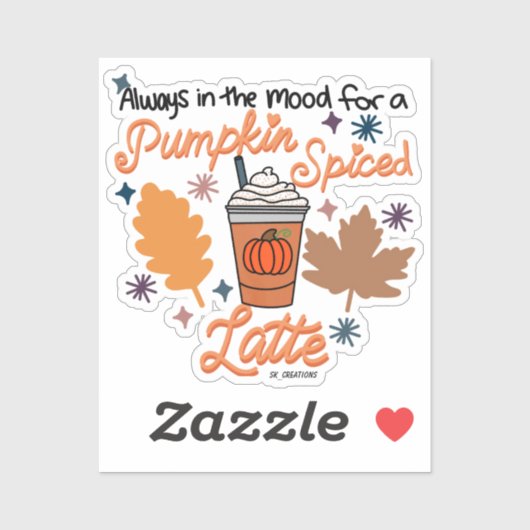 いつもカボチャのスパイス入りのラテ シール (シート)