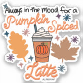 いつもカボチャのスパイス入りのラテ シール (正面)