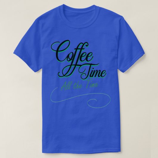 いつもコーヒーを飲む Tシャツ (デザイン正面)