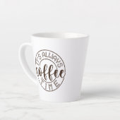 いつもコーヒー時間だ カフェラテマグ (左アングル)