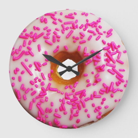 いつもドーナツ好きな時間 ラージ壁時計 (正面)