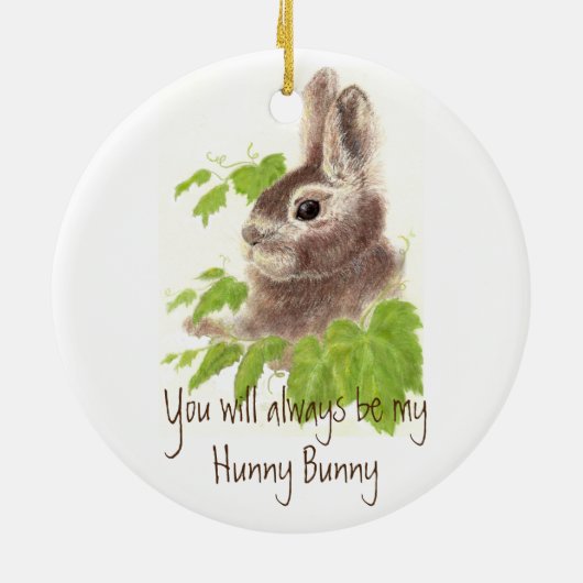 いつもハニーウサギの引用文 セラミックオーナメント (裏面)