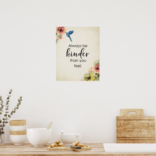 いつもハミングバード感じのフローラより優しい ポスター (キッチン)