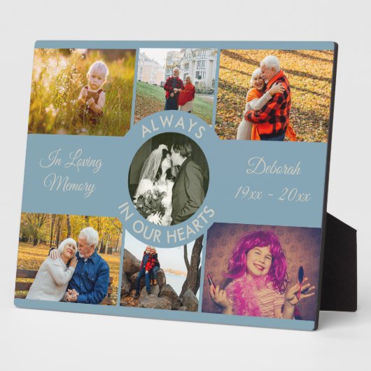 いつもハートで思い出の写真をカスタム撮る フォトプラーク (側面)