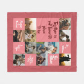 いつもバレンタインを愛する一緒にピンク フリースブランケット (正面(横))